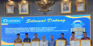Kab. Padang Pariaman Raih Anugerah Predikat Kualitas Tinggi terhadap Kepatuhan Penyelenggaraan Pelayanan Publik tahun 2023