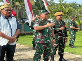 Pangdam Mayjen TNI Rafael Tinjau Kondisi Satgas Pamtas Yonarhanud 8/MBC di Kalimantan Utara