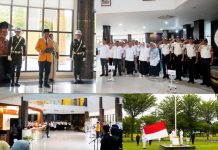 Hujan Bukan Halangan, Sivitas UNP Hadiri Upacara Hari Pahlawan Nasional dengan Antusias