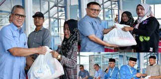 Berbagi Kesenangan, Perumda Air Minum Kota Padang Bagikan Sembako Untuk Pelanggan Yang Tidak Mampu