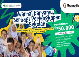 Gramedia Ajak Anak dan Keluarga Berbagi Melalui Lomba Mewarnai “Warnai Karyamu, Berbagi Perlengkapan Sekolah