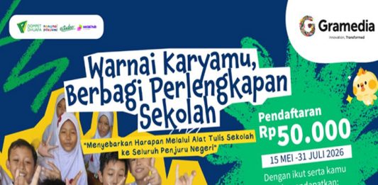 Gramedia Ajak Anak dan Keluarga Berbagi Melalui Lomba Mewarnai “Warnai Karyamu, Berbagi Perlengkapan Sekolah