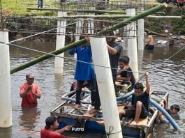 Warga Olo Bangau dan Gosong Bangun Jembatan Secara Swadaya, Puluhan Tahun Tak Tersentuh Pemerintah
