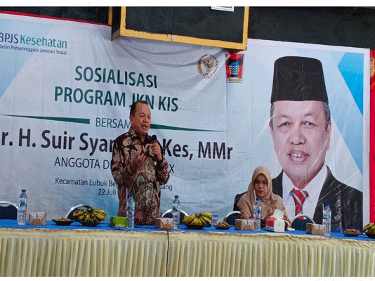 Anggota Komisi IX DPR RI dr H. Suir Syam : Pelayanan Kesehatan Masyarakat Ditingkatkan