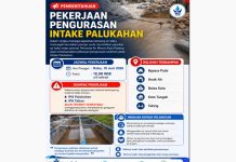 Jaga Kualitas Layanan, Perumda AM Padang Lakukan Pengurasan Sedimentasi Intake Palukahan
