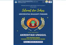 Universitas Eka Sakti Catat Prestasi, Prodi Administrasi Negara Terakreditasi Unggul