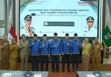 Sekdaprov Sumbar Lantik Empat Pejabat Eselon III, Kinerja Jadi Dasar Penempatan