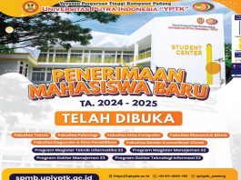Penerimaan mahasiswa baru UPI YPTK Tahun Akademik 2024 – 2025 Telah Dibuka!