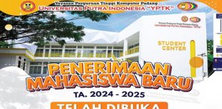 Penerimaan mahasiswa baru UPI YPTK Tahun Akademik 2024 – 2025 Telah Dibuka!