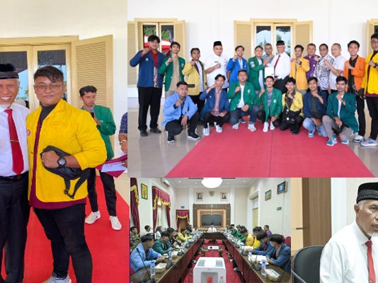 Apresiasi Kepedulian Aliansi BEM SB, Gubernur Sumbar Paparkan Hasil Kinerja serta Fokus Percepatan Pembangunan Sumbar ke Depan