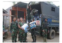 Korem 032/WBR, Salurkan Bantuan Logistik Untuk Korban Banjir Bandang di Agam