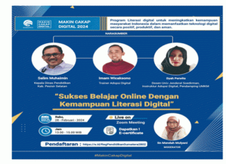 Gelar Webinar di Pesisir Selatan, Kemenkominfo Bagi Kiat Sukses Belajar Online dengan Literasi Digital
