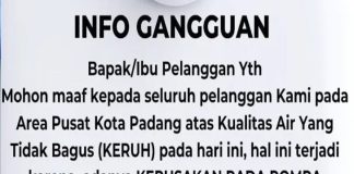Air Keruh di Pusat Kota Padang, Perumda AM Jelaskan Penyebab dan Kebuti Perbaikan