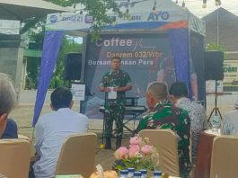 Komandan Korem 032/Wirabraja Tingkatkan Silaturahmi dengan Insan Pers Melalui Cofee Morning