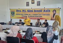 Peduli Keselamatan Warga, Sitti Izzati Aziz Sosialisasikan Perda Penanggulangan Bencana