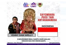 Yenny Ibrahim dan Welly Nofi Sastera Ikut Meriahkan Sayembara Puisi Tari Antarbangsa di Universias Terengganu Malaysia