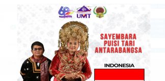 Yenny Ibrahim dan Welly Nofi Sastera Ikut Meriahkan Sayembara Puisi Tari Antarbangsa di Universias Terengganu Malaysia