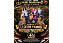 HUT ke-46 AKBP Simon Yana Putra, Keluarga Besar Polres Sawahlunto Beri Ucapan