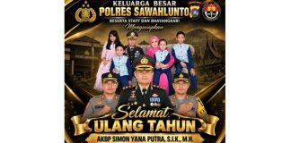 HUT ke-46 AKBP Simon Yana Putra, Keluarga Besar Polres Sawahlunto Beri Ucapan