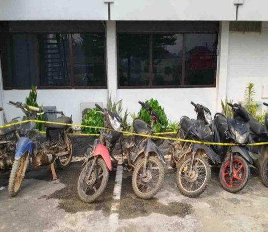 Polres Sijunjung Tangkap Residivis Curanmor, Tujuh Motor Disita