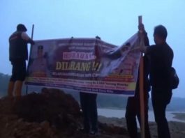 Tim URC Polres Dharmasraya Tertibkan PETI Sungai Kambut