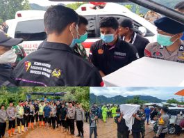 Menwa UNP Bersama Aparat Gabungan Laksanakan Pemakaman Korban Bencana di Padang