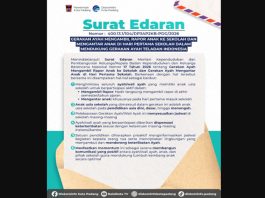 Pemkot Padang Wajibkan Ayah Ambil Rapor dan Antar Anak ke Sekolah